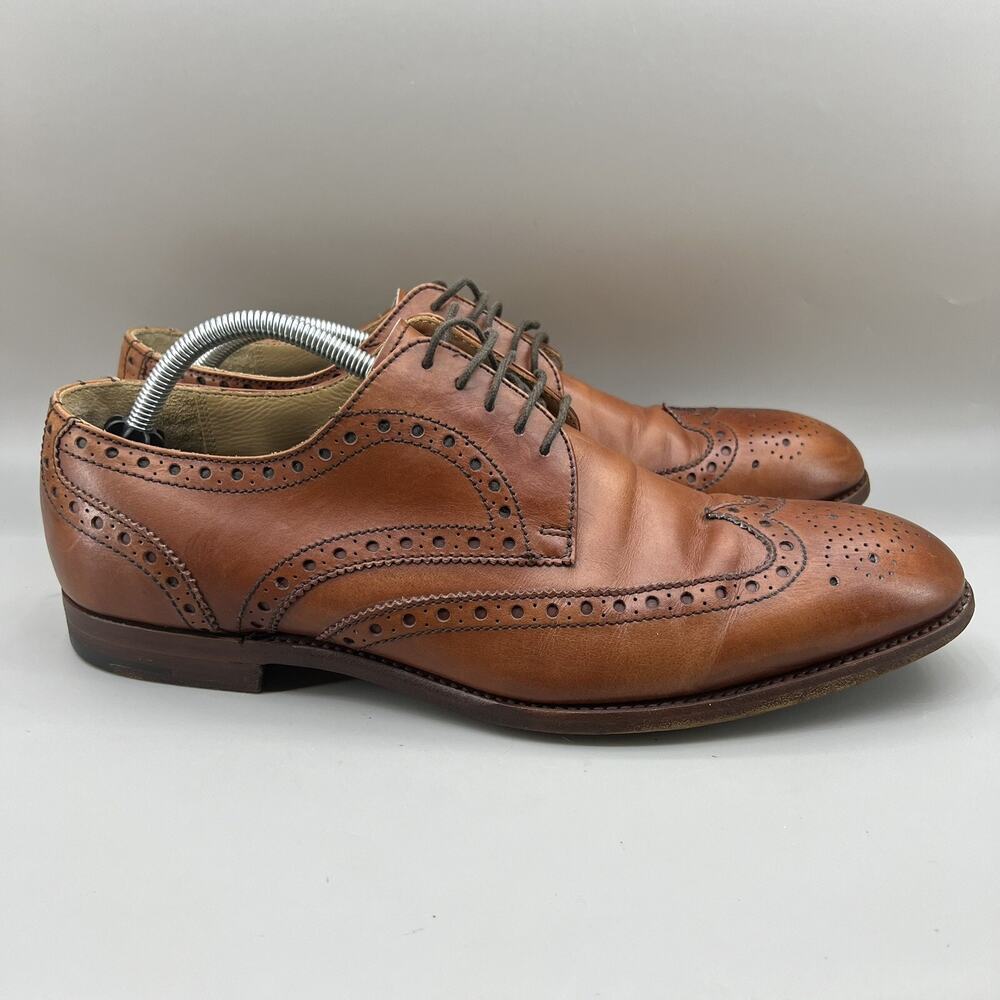 Barker Brogue Wingtip Oxford Men Size 11 US, 10 UK Brown M & S Collection Shoes